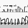 Black Faucets Collection With Various Designs And Styles On 3d model