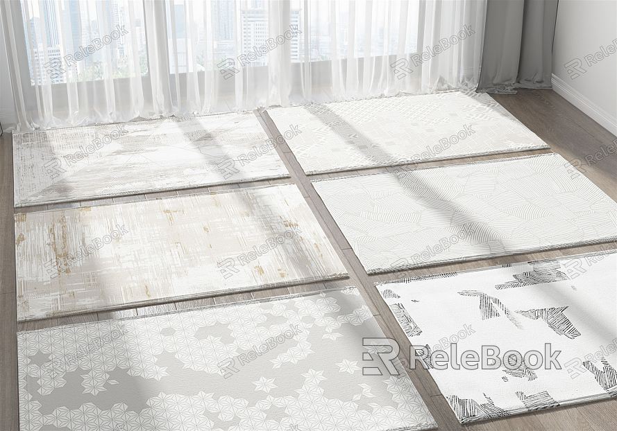 Modern Square Carpet Carpet Combo model