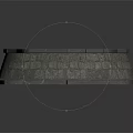 Circular Stone Fire Pit With Glowing Flame Pattern And Masonry Design