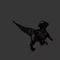 Game Movie Dinosaur Character With Spiked Head And Scaly Textured Skin
