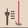 Complete Hardware Tools Kit With Drill Chuck Bits Extension Rod And Wrench