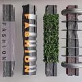 Modern decorative column, modeling column, wrapping column 3d model