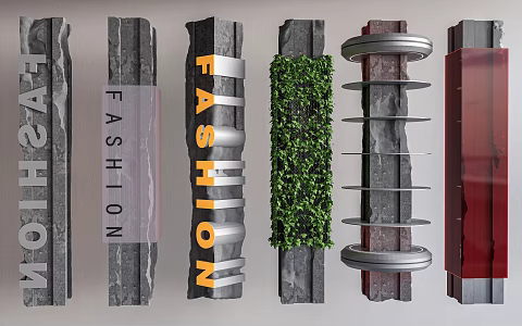 Modern decorative column, modeling column, wrapping column 3d model