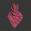 Vibrant Zigzag Pattern Headscarf With Pink Orange And Purple Colors For Daily Wear