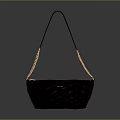 Prada Black Quilted Pattern Shoulder Bag With Stylish Chain Strap Design 3d model
