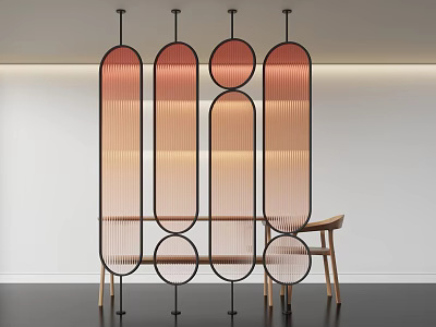 Gradient glass partition 3d model