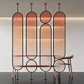 Gradient glass partition 3d model
