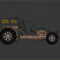 Off Road Terrain Perfect For Dune Buggy With Large Tires And Red Seats