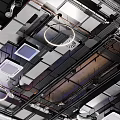 Advanced Industrial Equipment Featuring Mechanical Structure Control Panels and Piping System