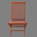 Wooden Folding Leisure Chair With Slatted Back And Solid Wood Construction For Comfortable Seating