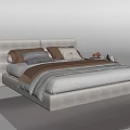 Bed with double bed 3d model