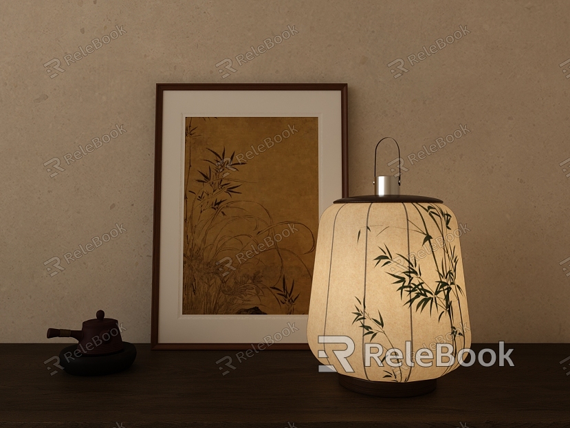 New Chinese Style Lantern Table Lamp Decorative Painting model