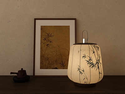 New Chinese Style Lantern Table Lamp Decorative Painting model