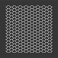 White Hexagonal Grid Pattern With Reflective Surface Against Dark Background 3d model