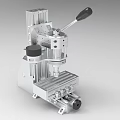 Industrial Bench Drill Press With Metal Construction Manual Handle And Sliding Worktable Rails