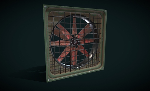 Exhaust Fan Exhaust Fan Exhaust Fan Exhaust Fan Low Face Number Low Model Simple Model Game Video Level Super Realistic Motor Fan 3d model