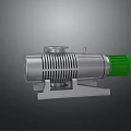Heavy-duty Industrial Equipment Featuring Green Component And Silver Metal Body Mounting Bracket