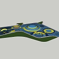 Colorful Children's Play Area Layout With Circular Zones And Green Spaces