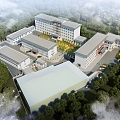 A bird's eye view of the new Chinese hospital 3d model