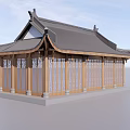 Ancient Chinese Architecture With Red Walls Grey Tiled Roof And Tiered Eaves