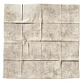 Square Woven Rug With Natural Beige Tone And Textured Pattern For Home Decor