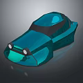 Futuristic Sleek Teal Transparent Concept Car With Smooth Aerodynamic Body Design