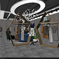 Modern Clothing Store Interior Design With Mannequins And Fashion Displays