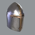 Medieval Knight Armor Helmet With Metal Cross Design And Vintage Style