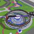Time Park Curve Square 3d model