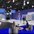 ZYTV News Studio Broadcast Setup With Presenters And Multiple Screens Showing News Content