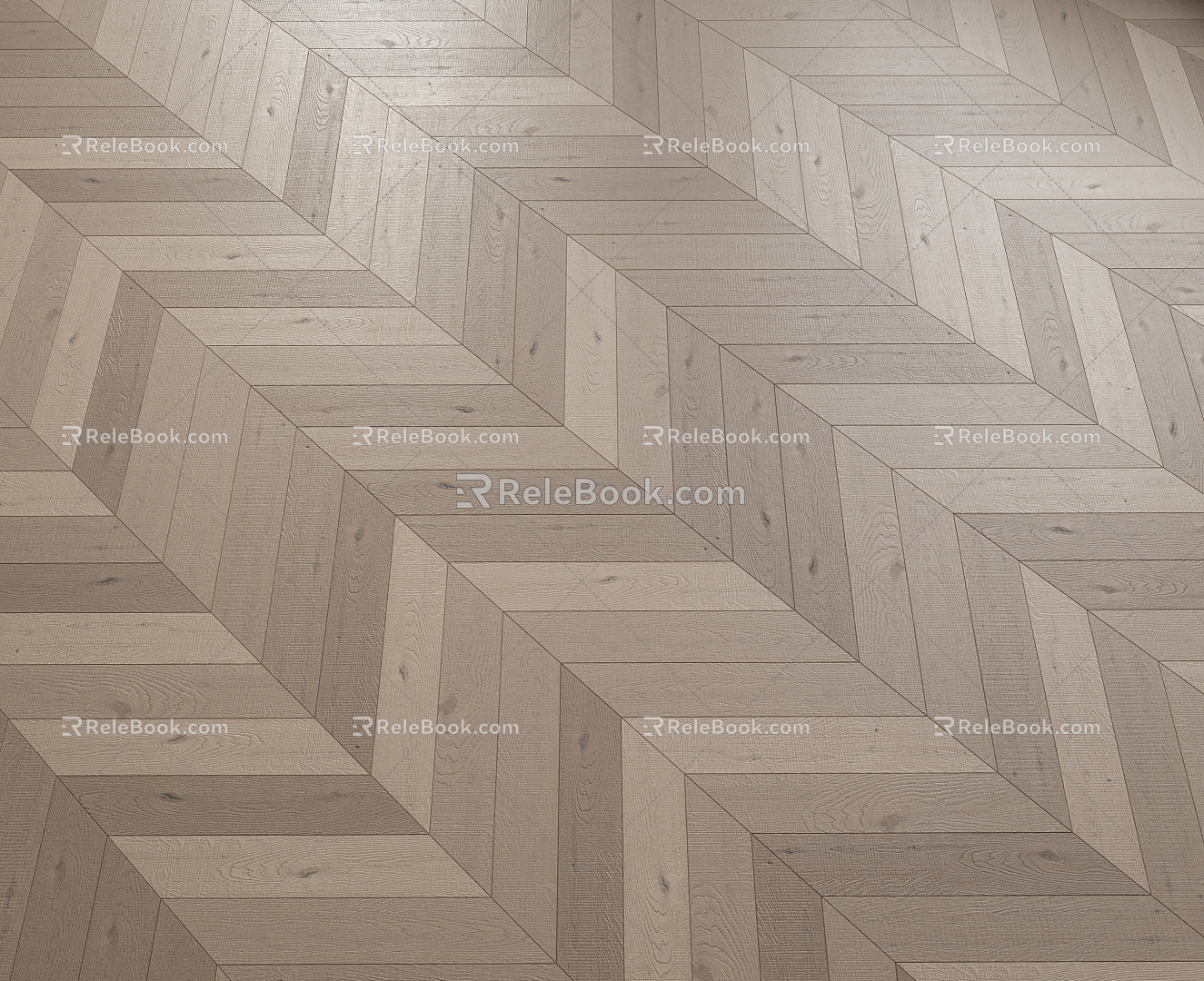 Modern wood floor fishbone wood floor 3d model