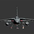 Detailed Gray Fighter Jet Model With Cockpit And Missile Attachments