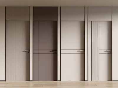 Modern Hinged Doors with Various Designs and Neutral Colors for Home Interiors 3d model