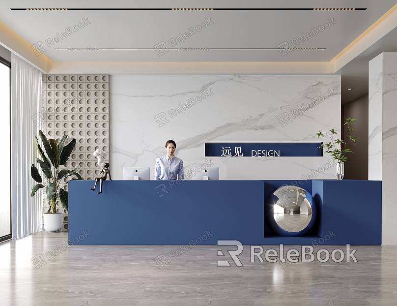 Office Reception Desk model