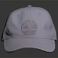 White Casual Baseball Cap with Tree Logo Cotton Adjustable for Everyday Wear 3d model