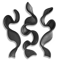 Elegant Modern Golden Spiral Wall Decor as Stylish Home Interior Accents