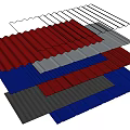 Glass partition half partition 3d model