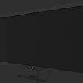 Sleek Black Flat Screen TV With Modern Stand Base And Slim Design 3d model