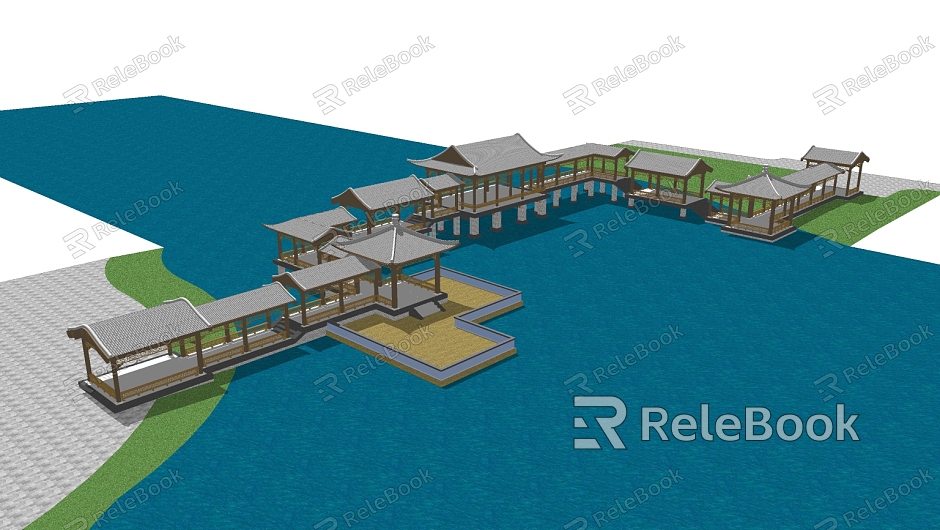 Landscape Planning of Chinese Bridge model