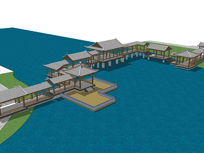 Landscape Planning of Chinese Bridge model