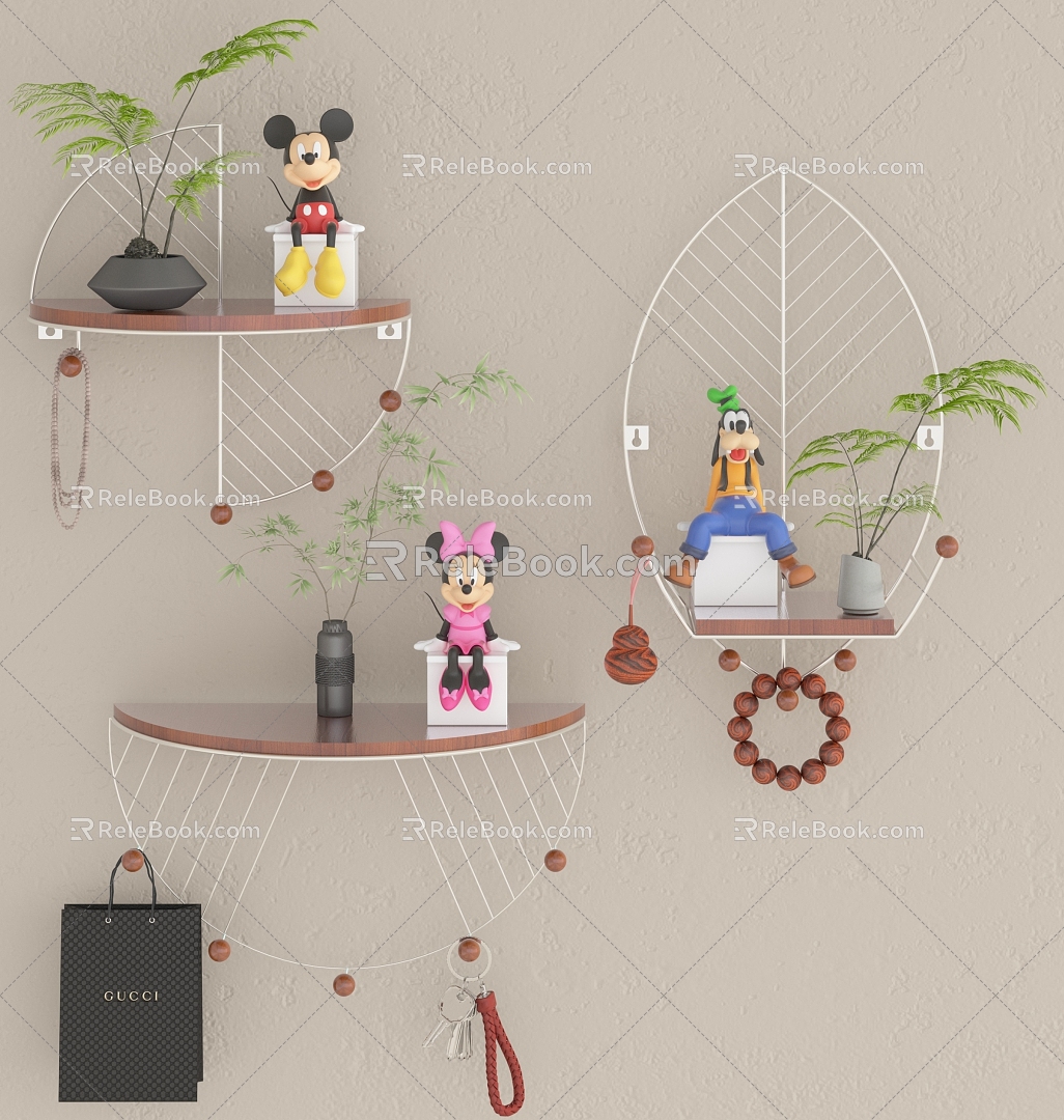 Home Storage Rack Mickey Mouse 3d model