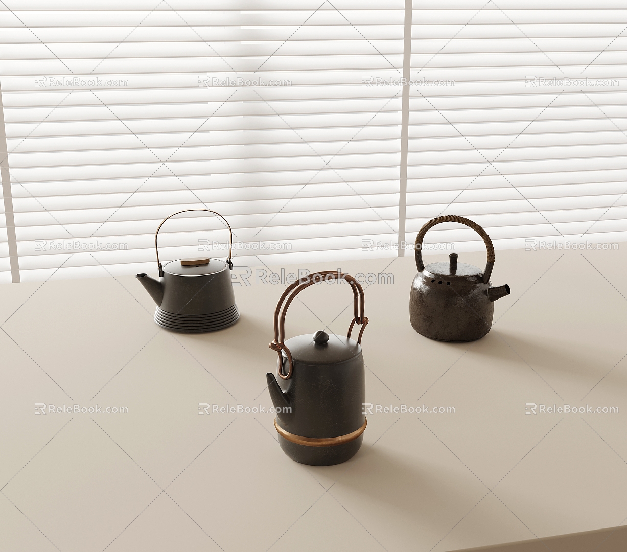 New Chinese Zen Tea Set Teapot 3d model