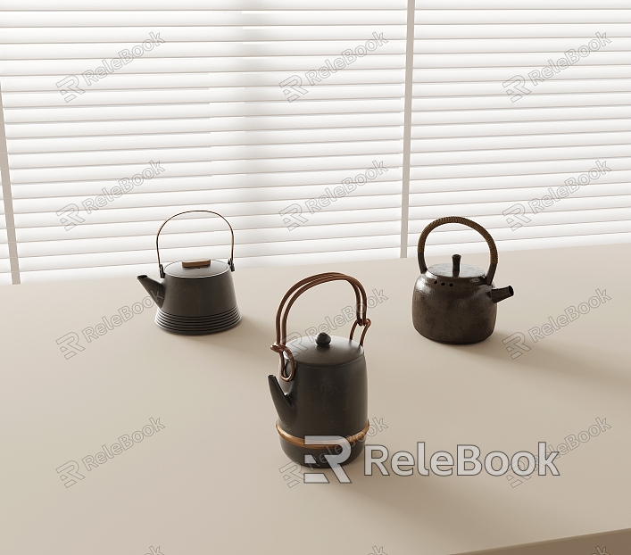 New Chinese Zen Tea Set Teapot model