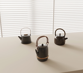 New Chinese Zen Tea Set Teapot 3d model