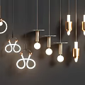 Modern Pendant Lights With Unique Geometric Shapes And Warm LED Lighting For Interior Decor