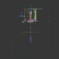 Plan Z Café Interior With Green Walls Open Counter Colorful Stools And Cartoon Sculpture