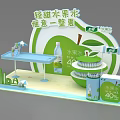 Light Sweet Fruit Water Exhibition Booth With Comfortable Summer Promotional Elements And 40% Content