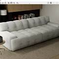 Double sofa multi-person sofa 3d model