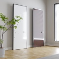 Modern swing door single door 3d model