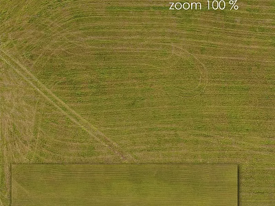 Component In Green Grassland With Clear Tire Tracks And Rectangular Section 3d model